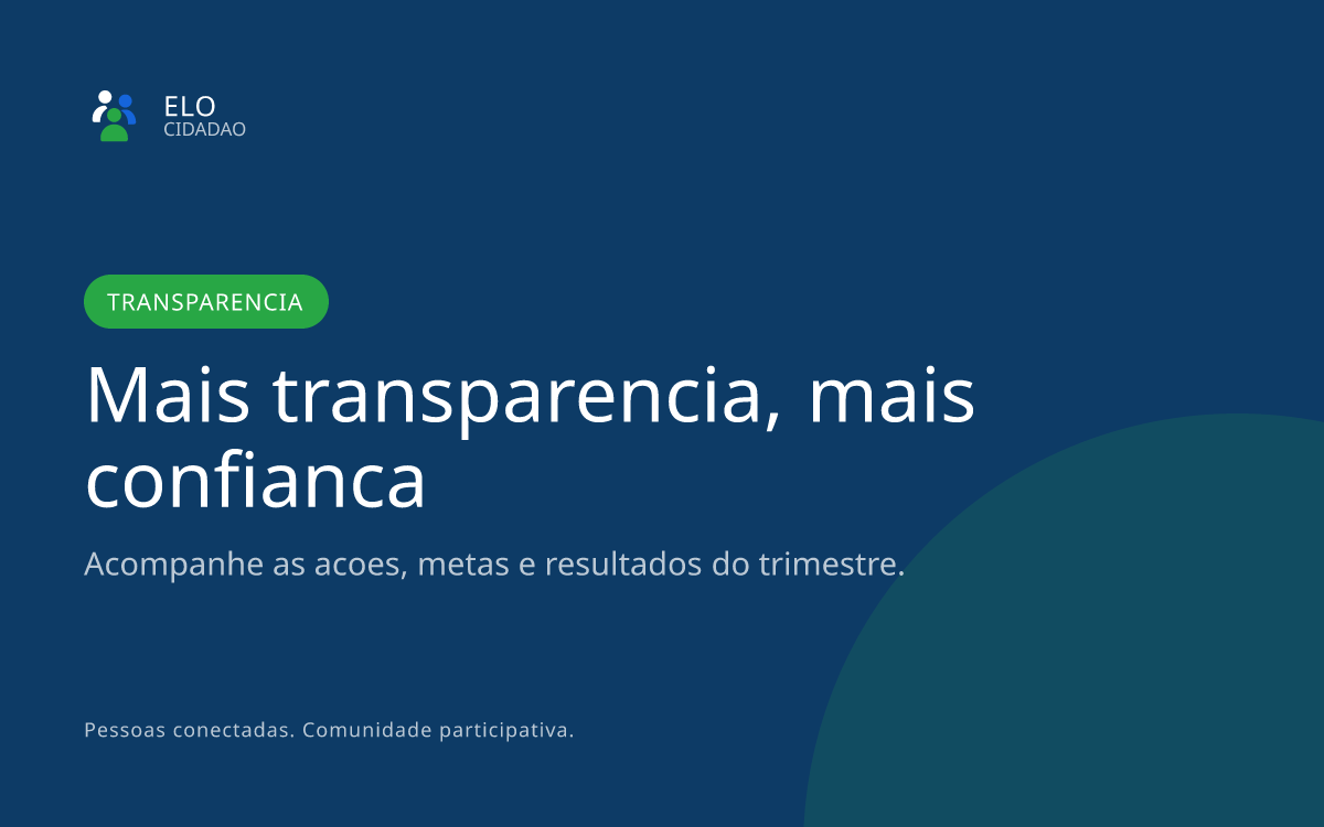 Prestacao de contas do trimestre esta disponivel